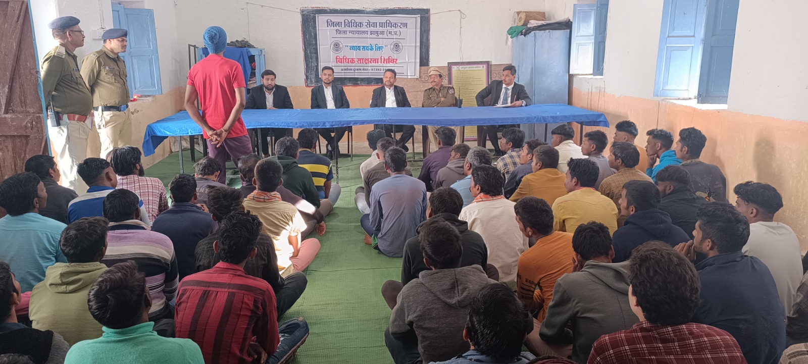 जेल निरीक्षण एवं साक्षरता शिविर का आयोजन