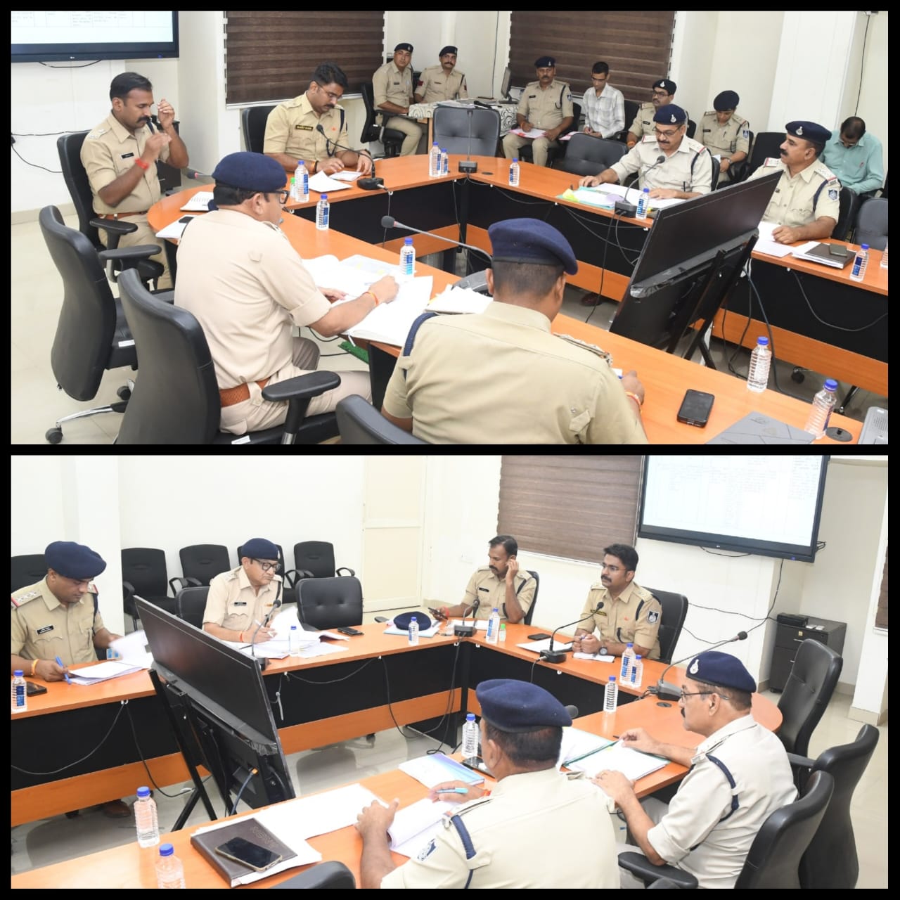 पुलिस अधीक्षक उज्जैन द्वारा अपराधों की समीक्षा हेतु सभी अनुविभागों की ली जा रही बैठक ।